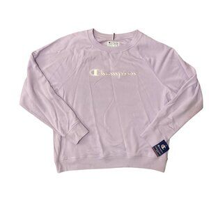 NEW! Men's CHAMPION Crew Neck Sweatshirt Lavender / Light Purple Size XL